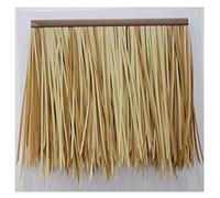 Giardino Simulazione Thatch Tile Plastica Capelli Erba Spiaggia Paesaggio Casa Gazebo Comunità Erba Capannone Villaggio Bar Grondaia Paesaggio Decorazione Paglia Rotolo Paglia Finta(Yellow e,6pcs)
