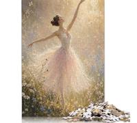 Giardino soleggiato della ballerina Puzzle 1000 Pezzi, Design Creativo | Decorazione botanica pastello, Ritratto di danza aggraziata, Puzzle Famiglia, Sfida Puzzle, Sfida Difficile, 14+, 70x50cm.