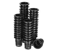 Giardino Taglio Rete Tazze Idroponica Rete Pentole Plastica 2 Pollici,Nero 50pz