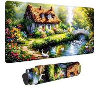 Giardino Tappetino Mouse XXL Gaming 800 x 400 mm 2025 Nuovo Case Tappetino Scrivania Impermeabile,Mousepad con Base in Gomma Antiscivolo,Migliora Precisione e Velocità per Gaming, Ufficio e PC,-dd1481