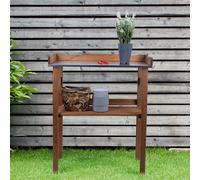 Giardino Tavolo Lavoro Tavolo-Piante Mensola Legno Pino Metallo Altezza 86cm