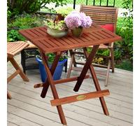 Giardino Tavolo Pieghevole Legno Braun Veranda Balcone Bistro Mobile Eucalipto
