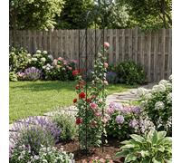 GIARDINO TERRAZZO PERGOLA METALLO PIANTA SUPPORTO FIORE OBELISCO 120 CM