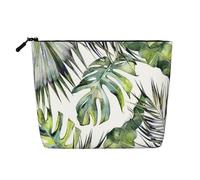 Giardino tropicale, Borsa per cosmetici in lino sintetico Borsa per trucco Borsa da viaggio portatile