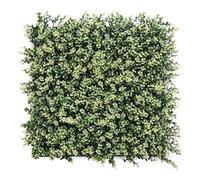 Giardino Verticale Artificiale, Pannello Seto 100x100cm, Per Decorazione Interni ed Esterni - Foglie Verdi e Bianche per Decorazione Naturale