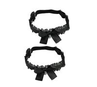 Giarrettiera alta coscia Punk Gotik gamba giarrettiera regolabile elastico coscia anelli per le donne Halloween Cosplay costume gamba regolabile, Nero , Taglia unica