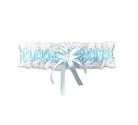 Giarrettiera da Sposa Giarrettiera Bianca e Blu per la Sposa Regalo per la Sposa in Pizzo Bianco Blu