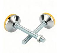 GIAYEU Piedini di livellamento, 2 pezzi D60 in acciaio inox a coppa del piede / vite fissa di fondazione / regolabile (D60 * m12 * 100 mm)