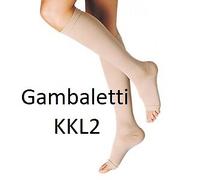GIBAUD 2 Gambaletti DUALSAN terapeutici KKL2 compressione 2^Classe NUDO paio 243