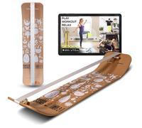 Gibbon Giboard Set Play White - Tavola di equilibrio completa Slackline, inclusa cinghia e sistema di tensione, in legno di faggio, FSC, design bianco minimalista & Fun