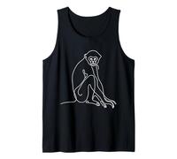 Gibbon Lesser Ape Line Art Primate Art Primatologo Canotta