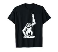 Gibbon Punk Rock Rocker Heavy Metal Maglietta