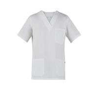 GIBLOR'S - Casacca Jason da Uomo per Infermiere, Dentista, Sala Operatoria, Medico, Dottore, Sanitario, Laboratorio, in Cotone, Diverse taglie e colori (Bianco S)