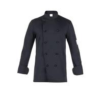 GIBLOR'S - Giacca Adriano Uomo per Chef, Cuoco, in Cotone Elasticizzato, doppio petto, disponibile in diversi colori (Nero XL)