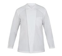 GIBLOR'S Giacca Chef Diego Uomo, Colore Bianco, Tessuto 100% Poliestere Sorona® Rip-Stop, Slim Fit (XL)