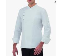 GIBLOR'S Giacca Chef Emanuel Bottoni Pressione Tg. S Manica Lunga (Bianco)