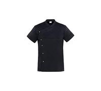 GIBLOR'S Giacca LAPO da Chef Mezza Manica con Bottoni a Pressione Slim-Fit leggerissima,Unisex con Taschino sul Petto Inserti in Rete Stiro Facile (XXL)