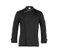 GIBLOR'S - Giacca Patrizio Uomo per Chef, Cuoco, in Cotone Elasticizzato, Chiusura a bottoni, disponibile in diversi colori (Nero M)
