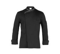GIBLOR'S - Giacca Patrizio Uomo per Chef, Cuoco, in Cotone Elasticizzato, Chiusura a bottoni, disponibile in diversi colori (Nero 3XL)