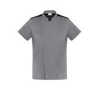 GIBLOR'S - Giacca Thiago Uomo per Chef, Cuoco, in Cotone Elasticizzato, Collo Coreano, disponibile in diversi colori