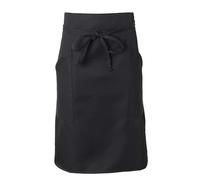 GIBLOR'S - Grembiule alla francese Positano Unisex Uomo Donna per Horeca, Cucina, Caffetteria, Bar, in Poliestere, taglia unica, diversi colori (Nero)