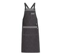 GIBLOR'S - Grembiule Nizza Unisex Uomo Donna per Horeca, Cucina, Wellness, Chef, in misto Cotone e Poliestere, taglia unica, colore Nero