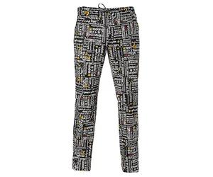 GIBLOR'S - Pantalone Alan Unisex Uomo Donna per Chef, Cuoco, Cucina, in Cotone Elasticizzato, coulisse in vita, disponibile in diversi colori (Menù L)