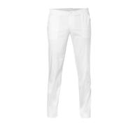 GIBLOR'S Pantalone Bianco Cucina/Ristorazione MOD. Enoch, Lungo, Cintura ad Elastico e Bottone (XL)