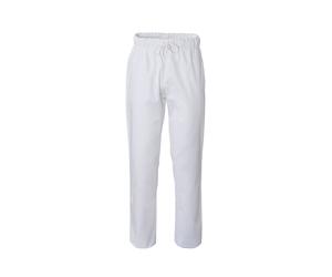 GIBLOR'S Pantalone Bianco PLUTONE Cotone Chef Cuoco Cucina Cameriere Q8P00193