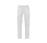GIBLOR'S - Pantalone Cameron da Donna per Wellness, Centro Estetico, Spa, Fitness, Centro Benessere, Erboristeria, Beauty farm, Terme, in Cotone (Bianco 3XL)