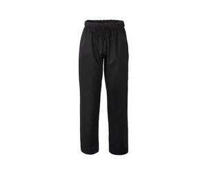 GIBLOR'S - Pantalone Plutone Uomo per Chef, Cuoco, Cucina, in Cotone Elasticizzato, Tasche alla francese, disponibile in diversi colori (Nero XXL)