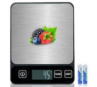 GIBOHOM Bilancia Cucina Digitale, 10 kg/22 lbs Elettronica Bilancia da Cucina Alta Precisione 1 g/0,1 oz con Funzione Tare & Display LCD, Bilancia Alimenti Professionale, 6 Unità, 2 Batteries Incluse