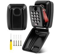 GIBOHOM Cassetta di Sicurezza per Chiavi, Cassetta Chiavi con Codice 12 Cifre Impermeabile Antiruggine, Esterno Cassaforte per Chiavi da Parete con Copertura Impermeabile per Casa,Fabbrica,Airbnb