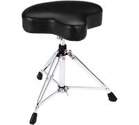 Gibraltar Drum Stool, Drum Stool 6000 Series Moto Seat, 6608 (diametro: 39 cm, sedile in vinile, Super Lock, posizione treppiede, piedini in gomma 'Super Foot')