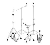 Gibraltar Hardware Pack 4700PK, composto da: 4706 Asta per rullante, 4707 Asta per charleston, 4709 Asta per piatti giraffa, 4710 Asta per piatti, 4711ST Pedale singolo