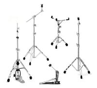 Gibraltar Hardware Pack 6700PK, composto da: 6706 Asta per rullante, 6707 Asta per charleston, 6709 Asta per piatti giraffa, 6710 Asta per piatti, 6711S Pedale singolo