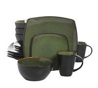 Gibson Elite 16 pezzi Soho Lounge Square servizio da tavola, verde