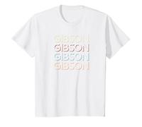 Gibson First Name Tshirt My Custom Tee Named Maglietta, Bambini, Bianco, 12 Anni