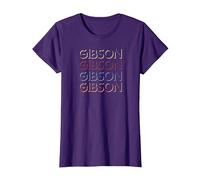 Gibson First Name Tshirt My Custom Tee Named Maglietta, Donna, Viola, L