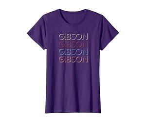 Gibson First Name Tshirt My Custom Tee Named Maglietta, Donna, Viola, S