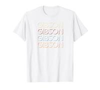 Gibson First Name Tshirt My Custom Tee Named Maglietta, Uomo, Bianco, S