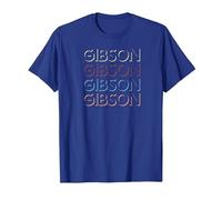 Gibson First Name Tshirt My Custom Tee Named Maglietta, Uomo, Blu Reale, S