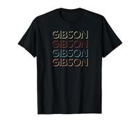 Gibson First Name Tshirt My Custom Tee Named Maglietta, Uomo, Nero, XL
