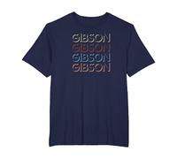 Gibson First Name Tshirt My Custom Tee Named Maglietta, Uomo Taglie Grandi, Navy, 2X Tall