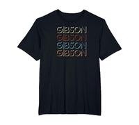 Gibson First Name Tshirt My Custom Tee Named Maglietta, Uomo Taglie Grandi, Nero, 3X Tall