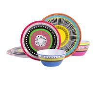 Gibson Home Almira Melamine Dinnerware Assorted Service for Four (12pcs)