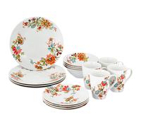 Gibson Home Doraville Round Dinnerware Set Servizio per 4 16 Pezzi WhiteSpecks