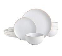 Gibson Home, set di stoviglie da 12 pezzi Rockaway, bianco