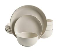 Gibson Home, set di stoviglie da 12 pezzi Rockaway, crema