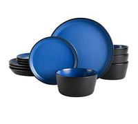 Gibson Soho Lounge, Soho Lounge Sofia Set di stoviglie da 12 pezzi, blu opaco